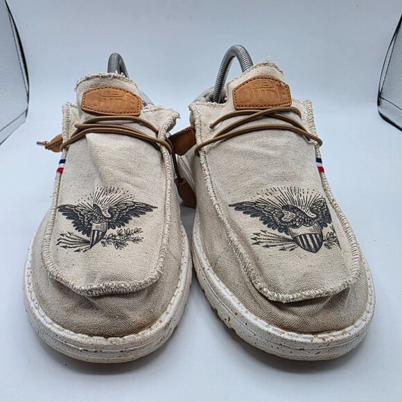 Hey Dude Wally Americana Flag Mens Size 9 Beige Casual Shoes Walking Comfort main image 10
